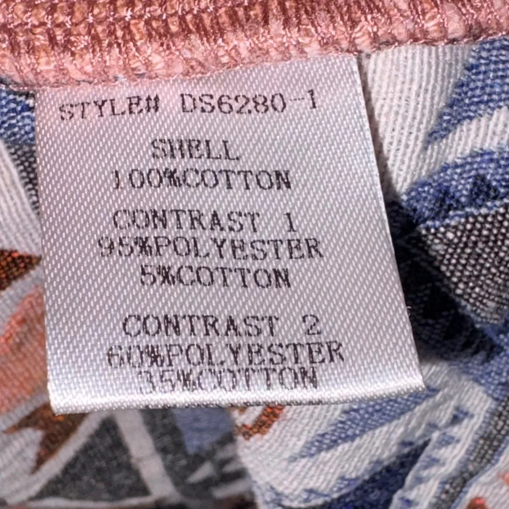 Olie & Hali  Hooded Shacket Large Peach Southwestern Distressed Boho jacket